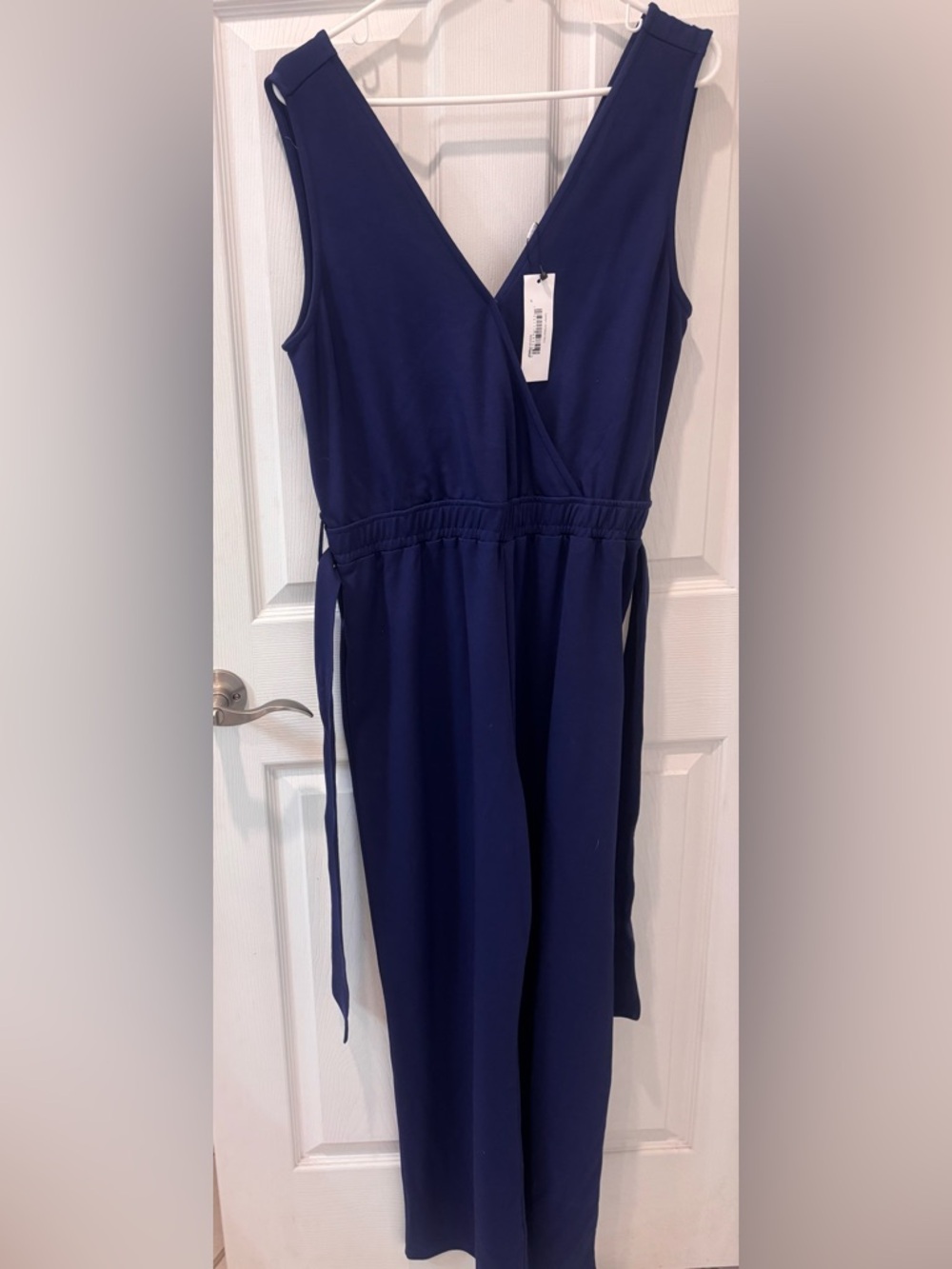 Caralynmirand The Drop Deep Navy V-Neck Jumpsuit